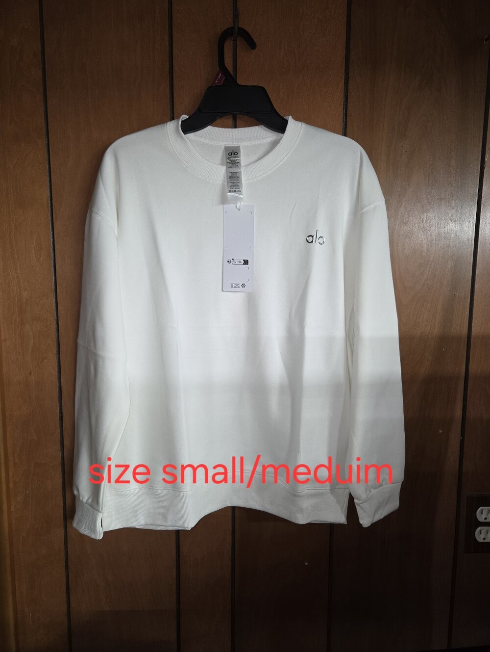 Women White Sweatshirt New Relax Fit - Picture 1 of 1